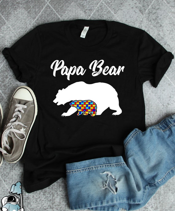 Papa Bear Autism Awareness T-Shirt Autism Dad,Daddy Tee Papa Bear Autism Awareness T-Shirt Autism Dad,Daddy Tee