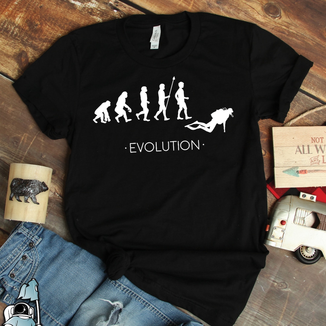 Scuba Diving Evolution Dive T-Shirt for Divers Distressed