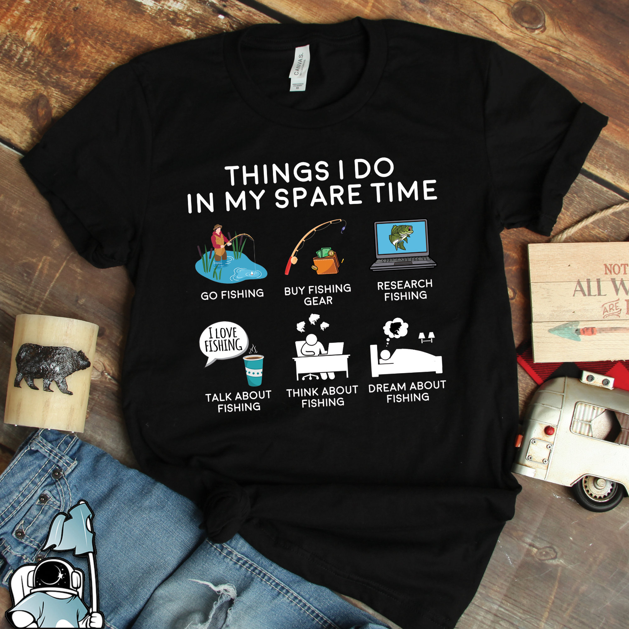 Fishing Things I Do In My Spare Time Shirt, Fishing Shirts, Fishing Gifts, Fish and Fisherman Dad or Father's Day Gift TShirt