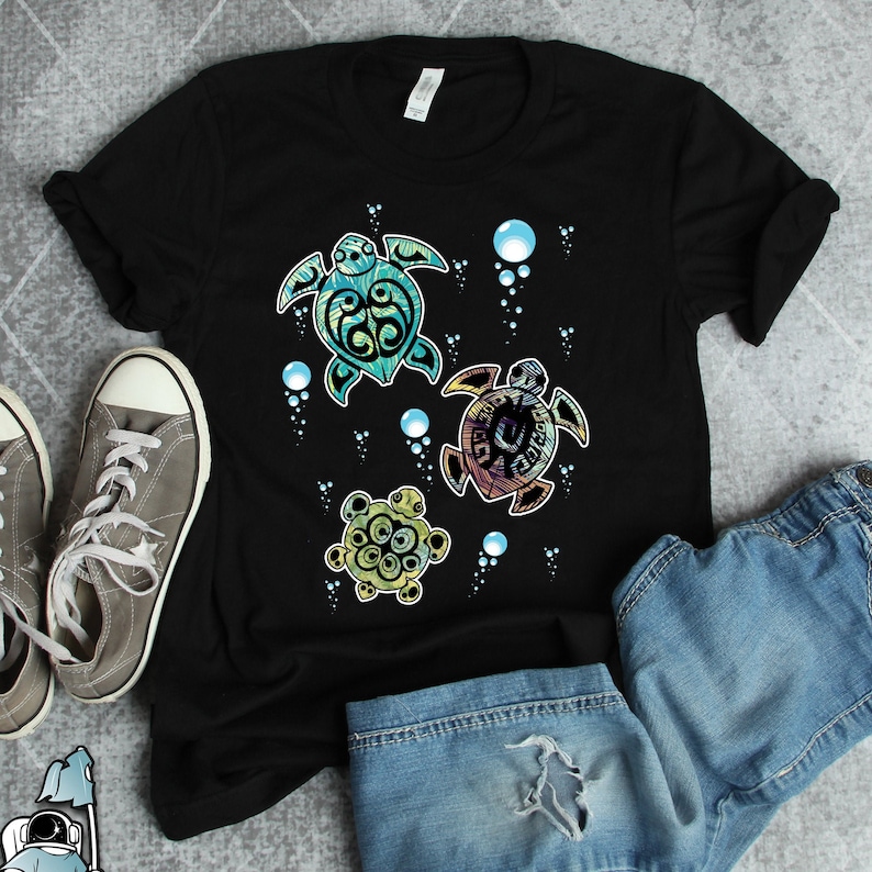 the bottoms of turtle island shirt