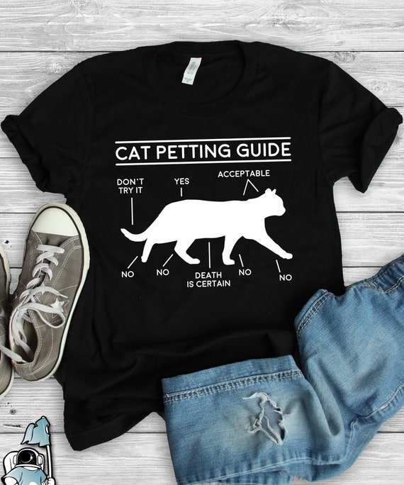 cat petting guide t shirt