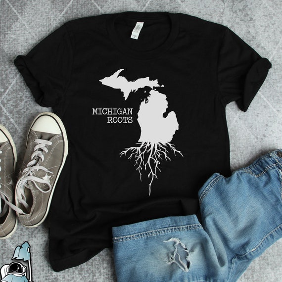Michigan Roots State Map T-Shirt Michigan Roots State Map T-Shirt