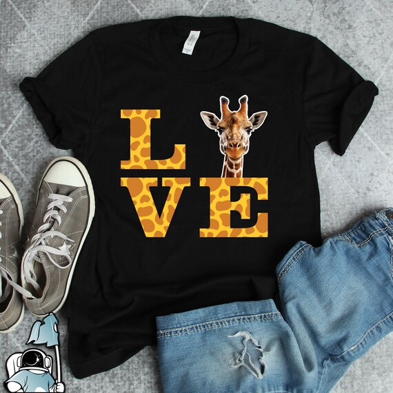 Giraffe Heartbeat Shirt - Giraffe Love T Shirt Giraffe Heartbeat Shirt - Giraffe Love T Shirt