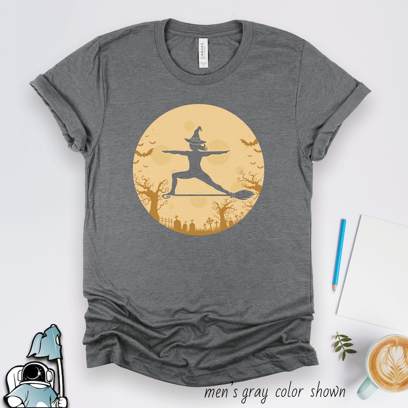 Halloween Shirts, Yoga Shirts, Yoga Witch Shirt, Meditation Gifts, Witch Gifts, Yoga Gifts image 1