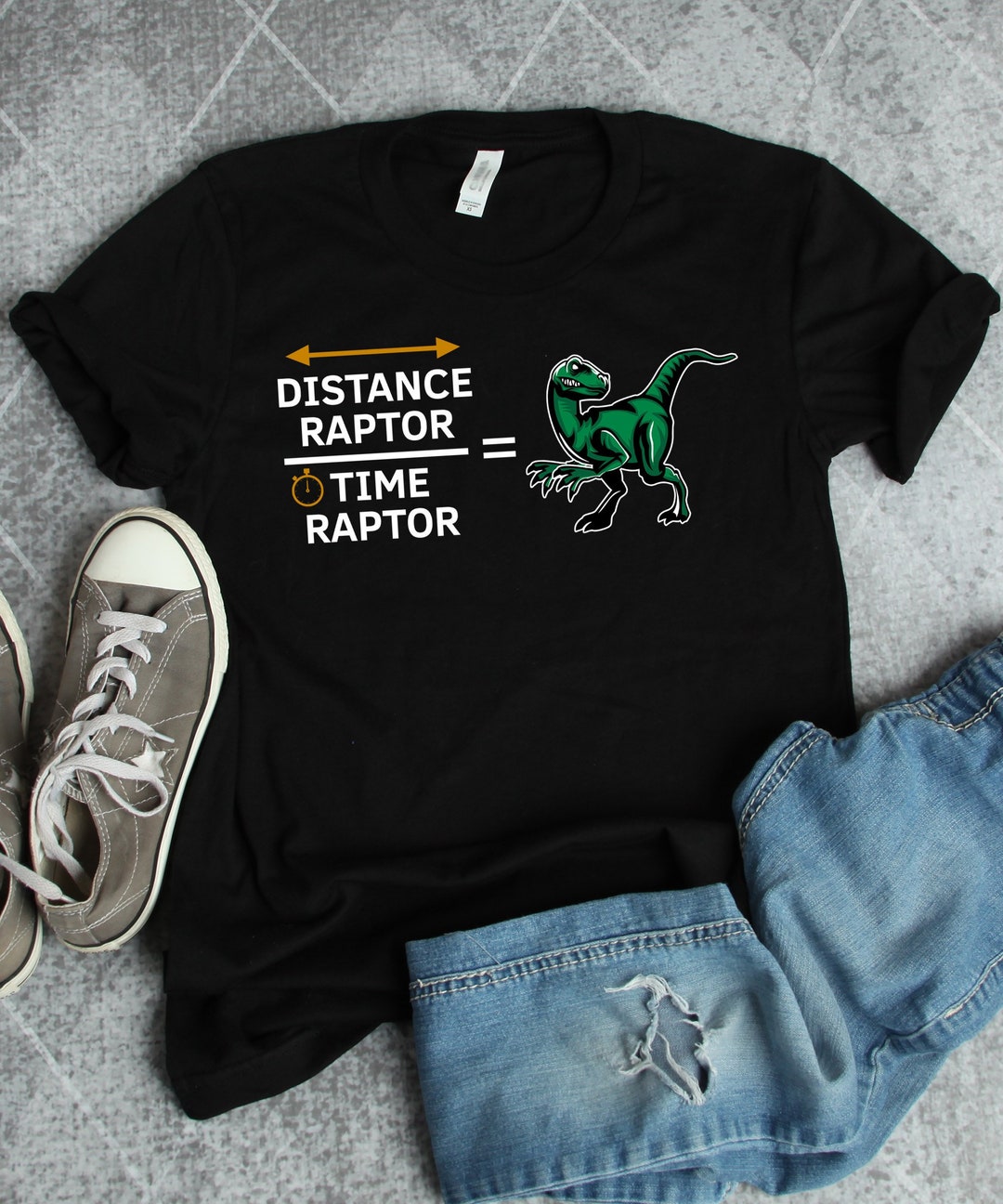 Time Raptor Shirt Physics Raptor Distance Time Shirt, Physics Shirts, Velociraptor Shirts ...