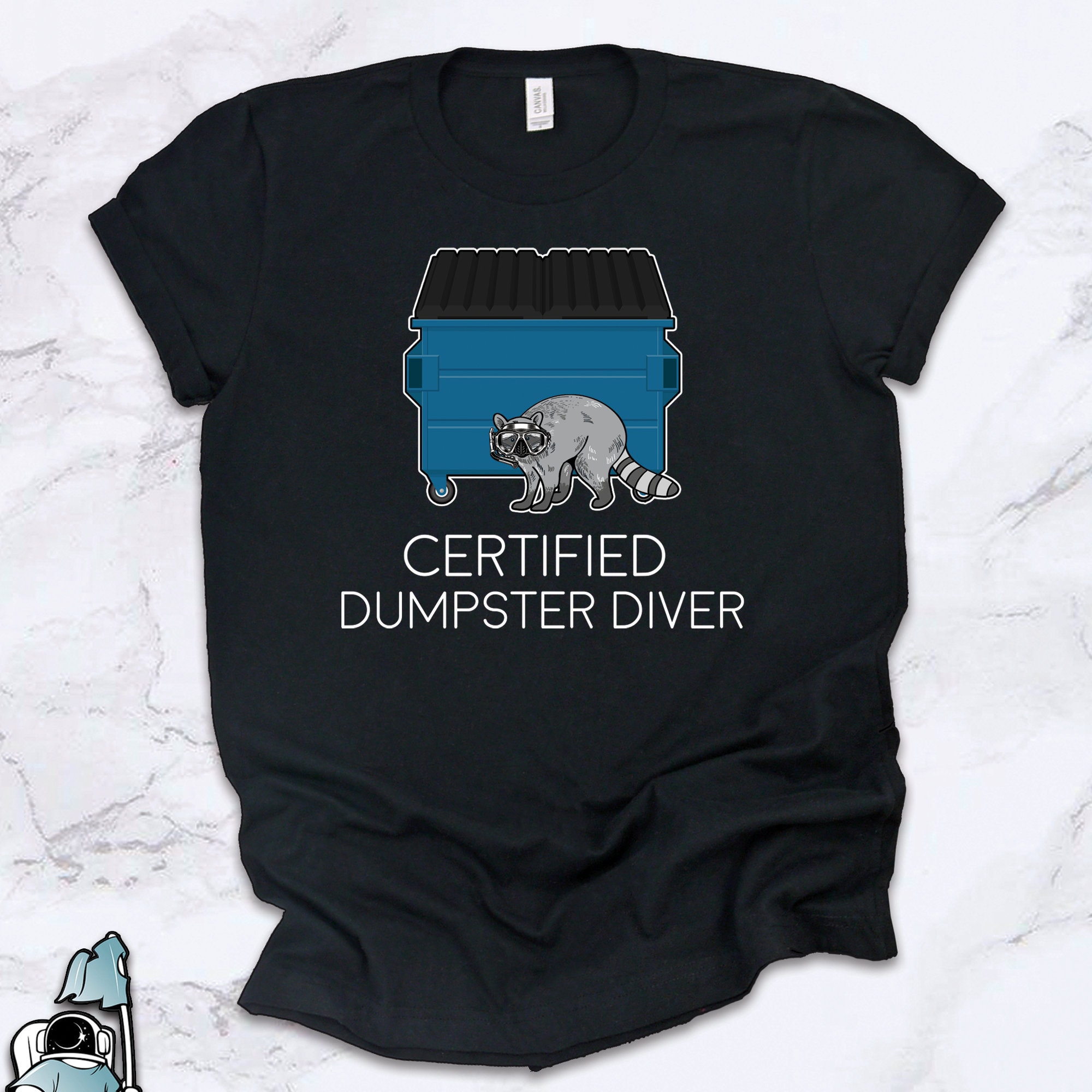 Raccoon Shirt Certified Dumpster Diver Animal Lover Shirt - Etsy Norway