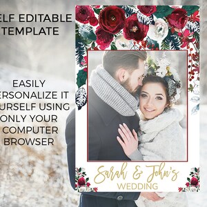 Winter wedding Photo Prop frame winter wedding instagram frame red wedding instagram frame wedding instagram frame winter wedding photo prop