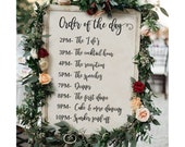 Wedding Order of Events Sign, Editable Timeline Template (Digital Download)
