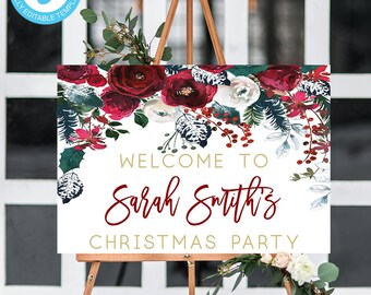 Holiday Party Welcome Sign | Etsy