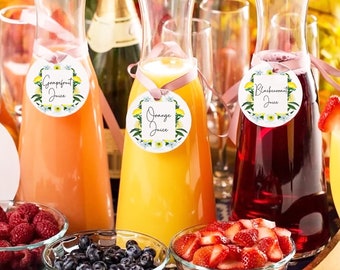 lemon Mimosa bar tags, juice bar tags, Italian Mimosa Bar Juice Tags, mimosa Bar Drink Tags, Hanging Juice Tags, drink tags, Positano mimosa