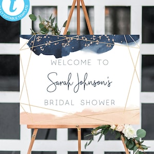 rose gold bridal shower welcome sign blush bridal shower welcome blush and navy bridal rose gold glitter bridal shower blush rose gold brida
