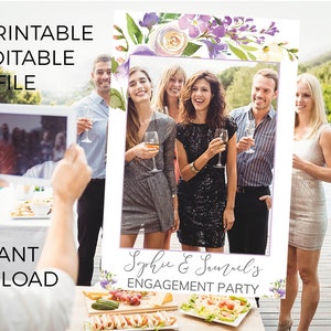 engagement props, engagement instagram frame, engagement photo prop, booth frame engagement, Lavender engagement decorations