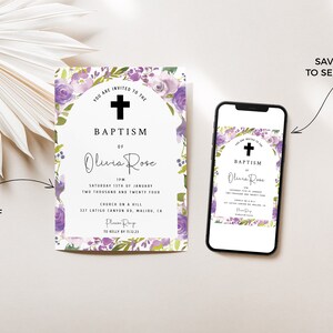 Baptism Invitation Girl, Christening invitation Baptism Invitation Template Baptism Invitation Printable, Instant Download, baptism template