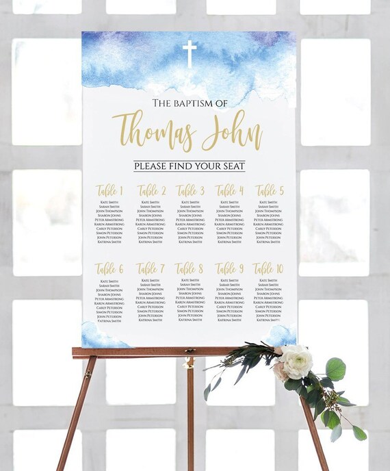 Baptism Seating Chart