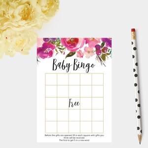 Baby Bingo, Baby bingo cards, baby shower game, baby shower games, bingo cards, baby games, baby girl baby shower, baby shower bingo