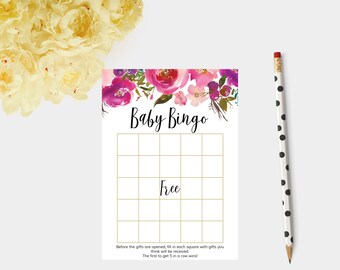 Baby Bingo, Baby bingo cards, baby shower game, baby shower games, bingo cards, baby games, baby girl baby shower, baby shower bingo