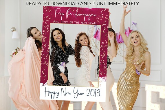 Rose Gold New Years Eve Photo Prop Frame (digital Download) - Etsy
