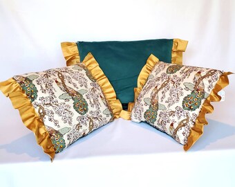 Throw Pillow Sets, oreillers de canapé paons naturels