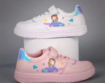 2024 Four Seasons Fashion Children Sneakers Shoes Cartoon Sneakers Tennis Sports Shoe Girls Footwear Toddler Flats Kids Canvas Shoes