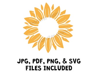 Download Sunflower SVG Sunflower SVG Cutting File Cut File Flower ...