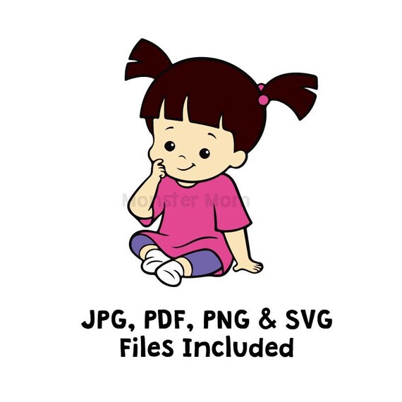 Boo Layered Svg Boo Svg Monsters Inc Clipart Boo Clipart Etsy