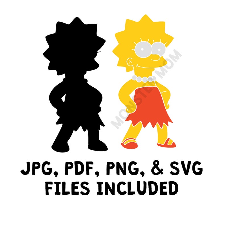 Lisa Simpson LAYERED SVG Lisa SVG Lisa PnG Lisa Clipart | Etsy