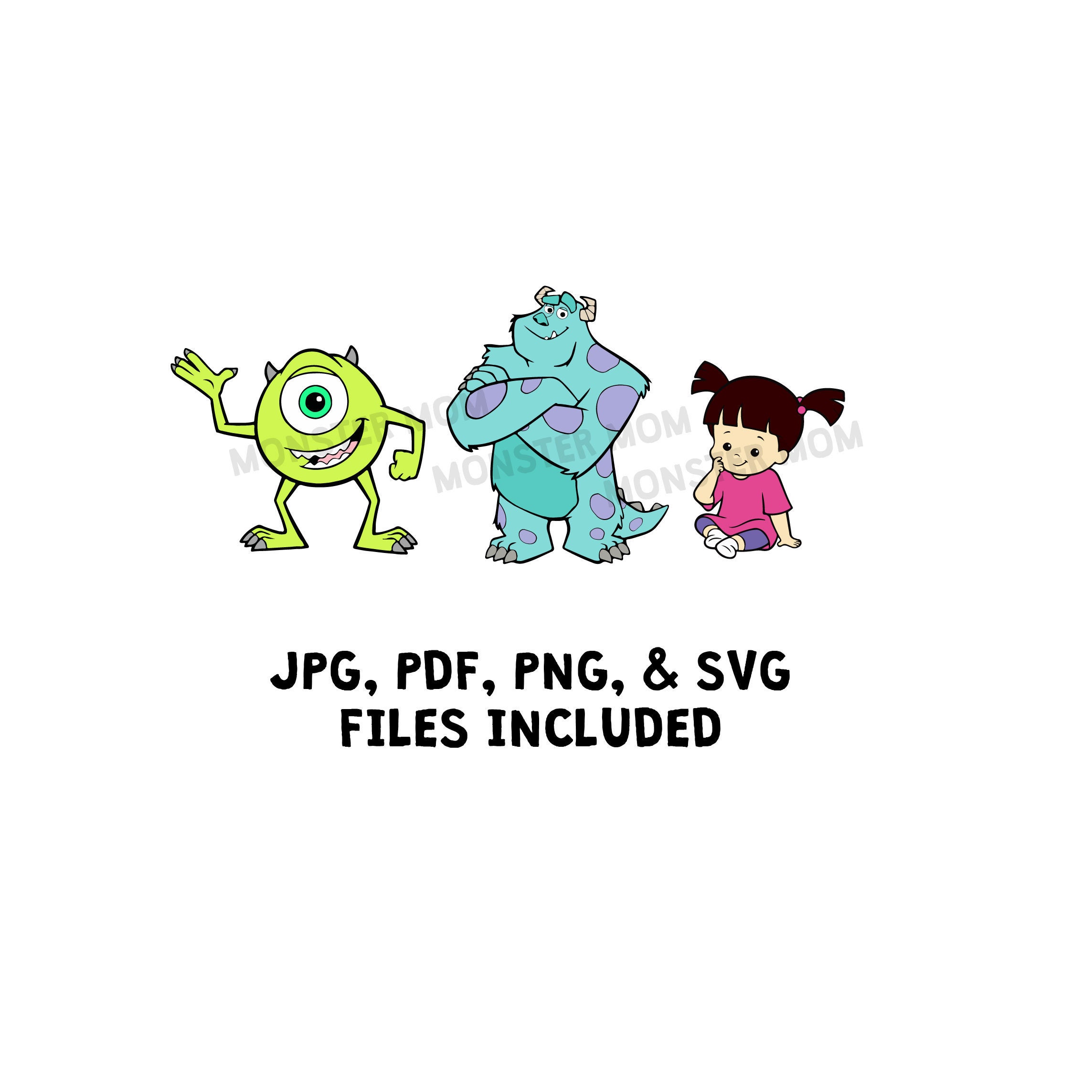 Download Monsters Inc Layered Svg Bundle Mike Sully Boo Svg Etsy