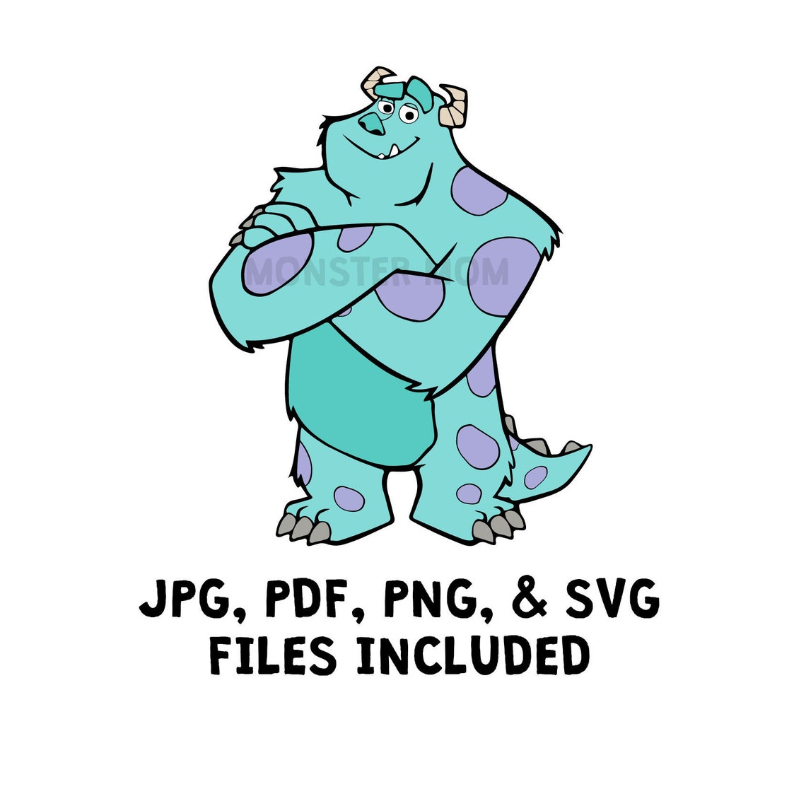 Sully LAYERED SVG | Monsters Inc SVG | Sully Clipart | Sully - Etsy