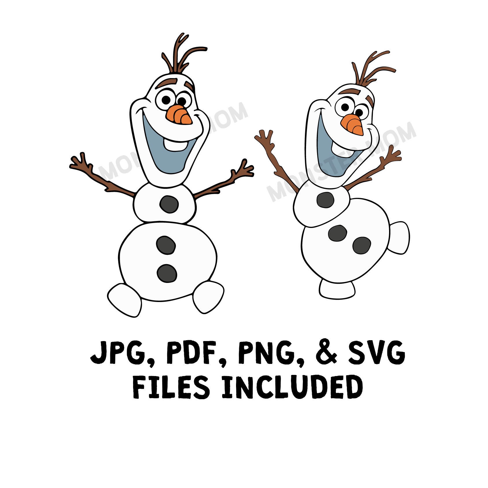 SVG Olaf Layered Svg PNG EPS DXF File