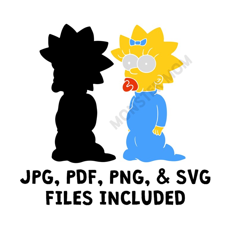 Download Maggie Simpson LAYERED SVG Maggie SVG Maggie PnG Maggie | Etsy
