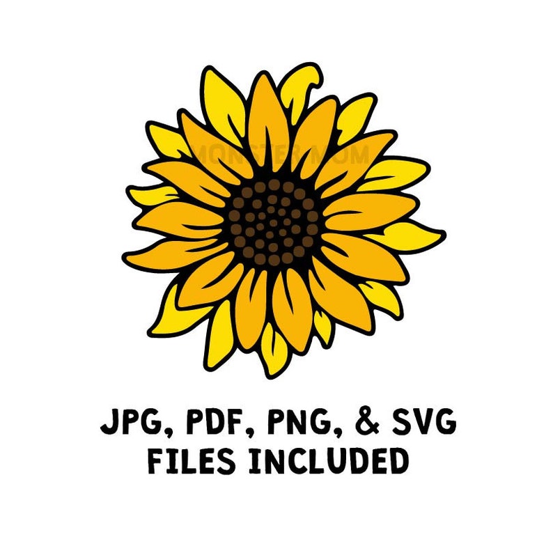 Download Sunflower Layered SVG Sunflower Clipart Sunflower PNG | Etsy