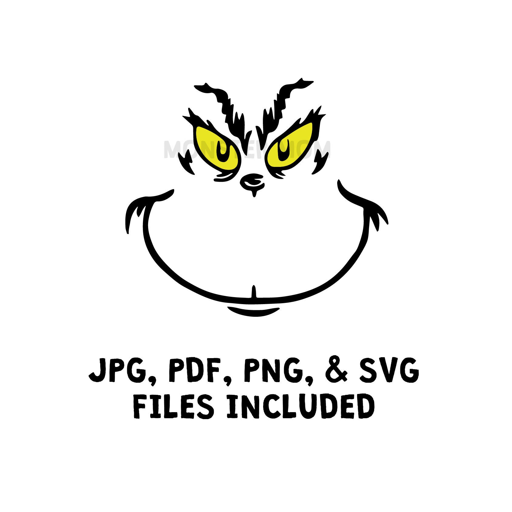 Download Grinch Face LAYERED SVG Grinch SVG Grinch PnG Grinch | Etsy