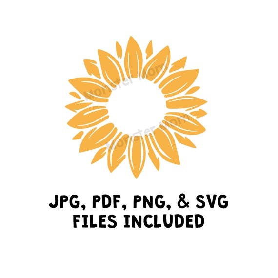 Download Sunflower Svg Single Layer Sunflower Svg Sunflower Clipart Etsy