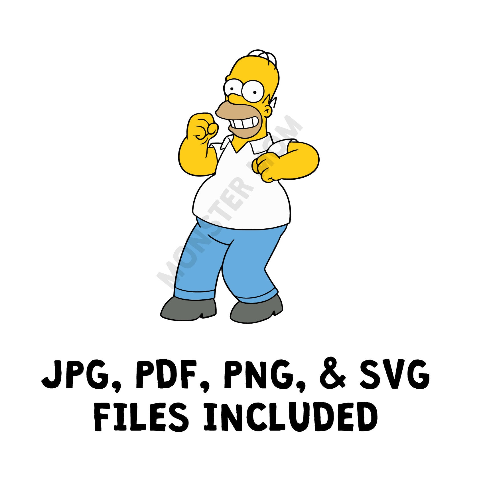 Homer Simpson LAYERED SVG | Homer SVG | Homer PnG | Homer Clipart | Homer Cut File