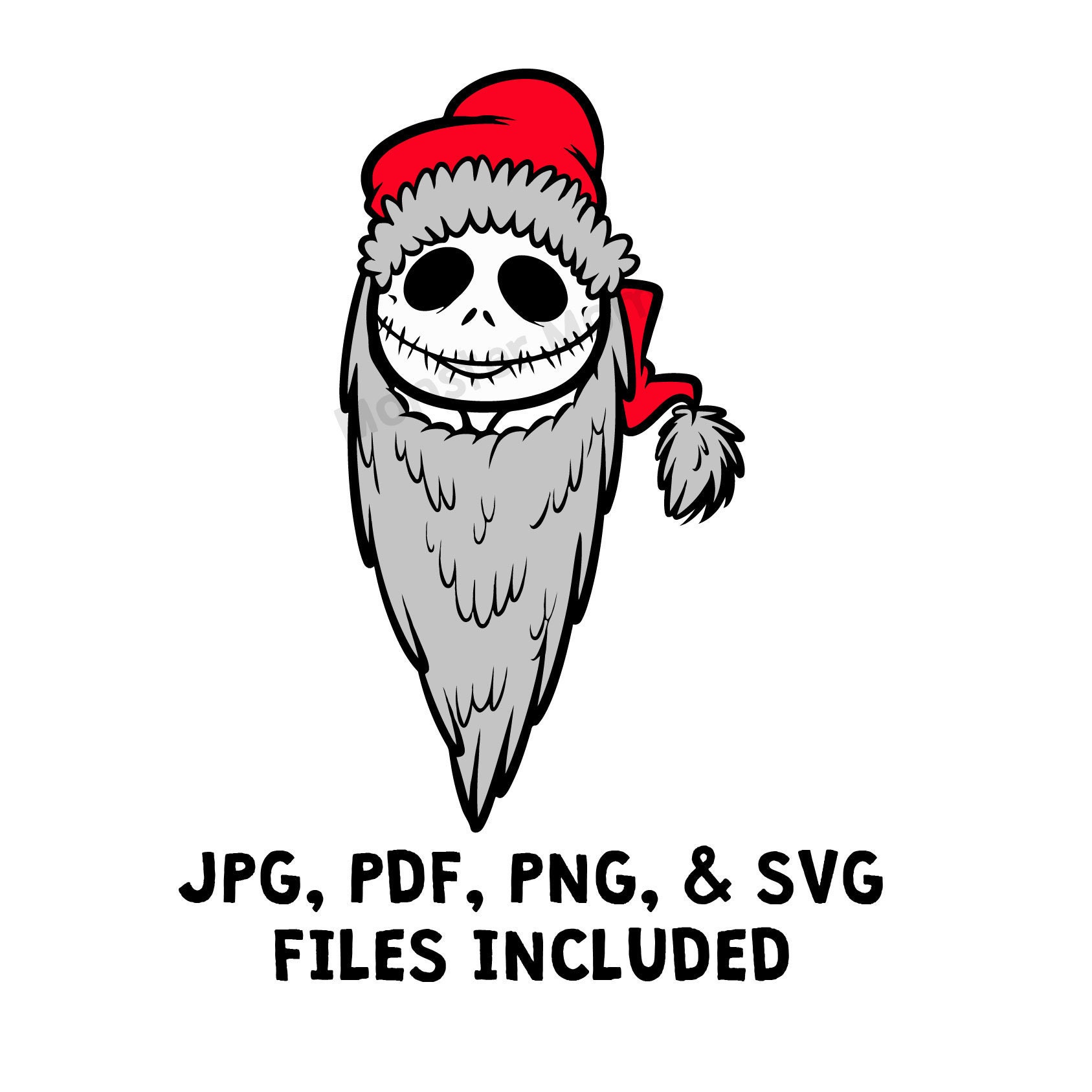 Jack Skellington LAYERED SVG Santa Claus SVG Sandy Claws | Etsy