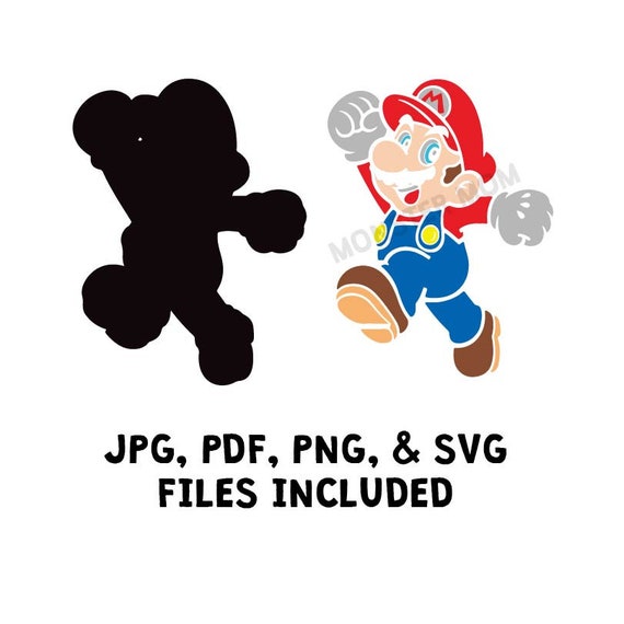 FREE Super Mario SVG File for Cricut - Free Mario Bros Layered SVG