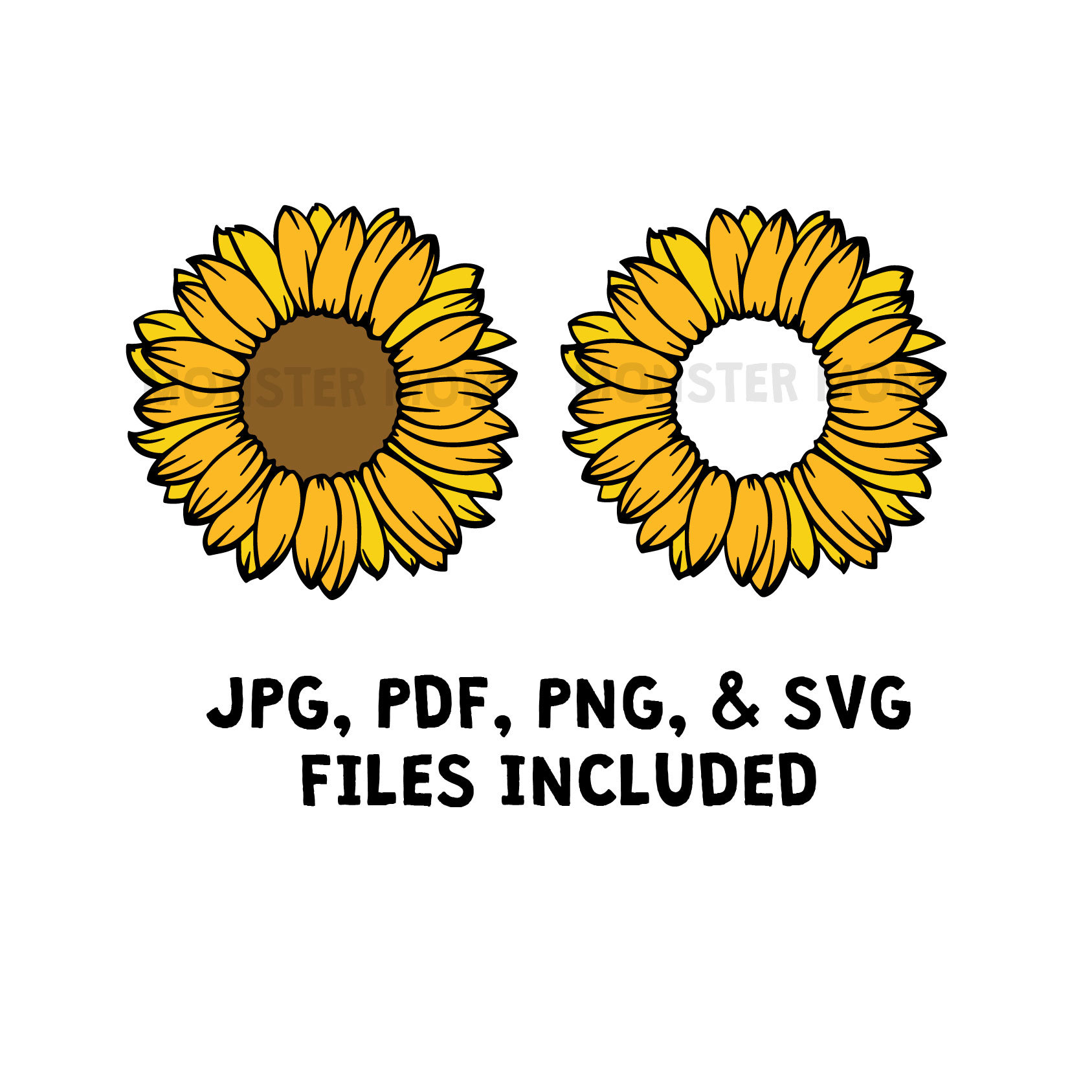 Download Sunflower Layered Svg Sunflower Clipart Sunflower Cut File Etsy