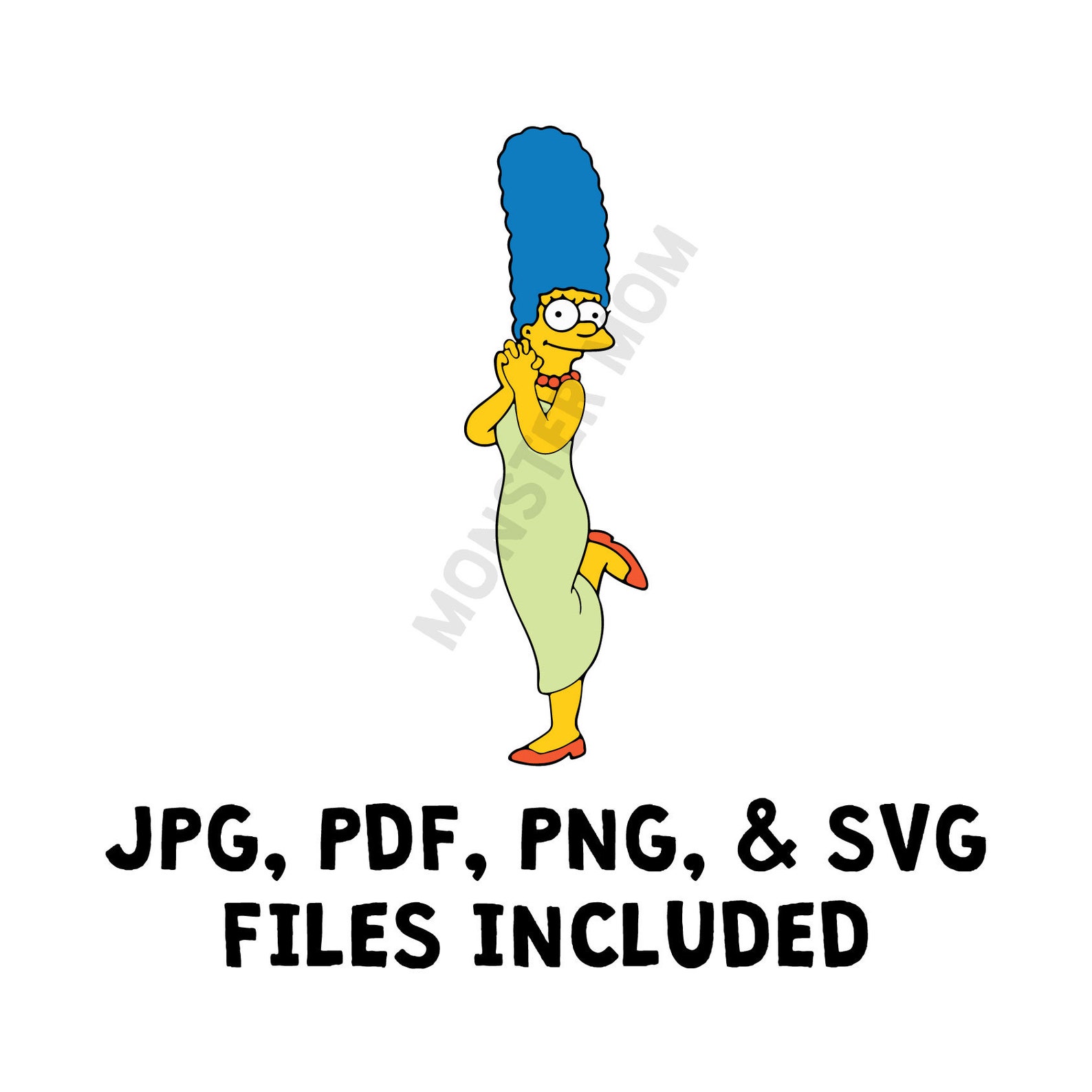 Marge Simpson LAYERED SVG Marge SVG Marge PnG Marge Etsy