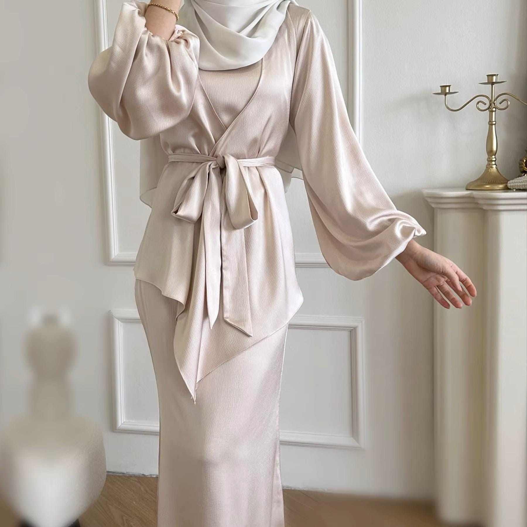 knee length dresses for ladies Beige Prayer Dress – BLAEK main image 0