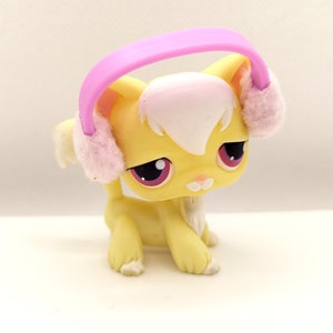 LPS Long-haired yellow cat #364 / Authentic vintage Hasbro Littlest Pet Shop / Collectible Toys