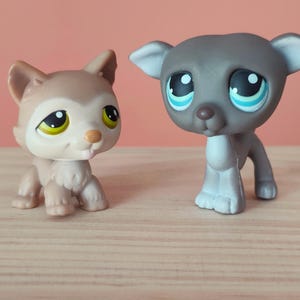 LPS Husky #358 + Greyhound #319 / Authentic vintage Hasbro Littlest Pet Shop