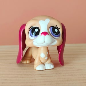 Rare LPS! Prune Basset Hound dog #1785 + Ant #1784 / Authentic vintage Hasbro Littlest Pet Shop / Collectible Toys