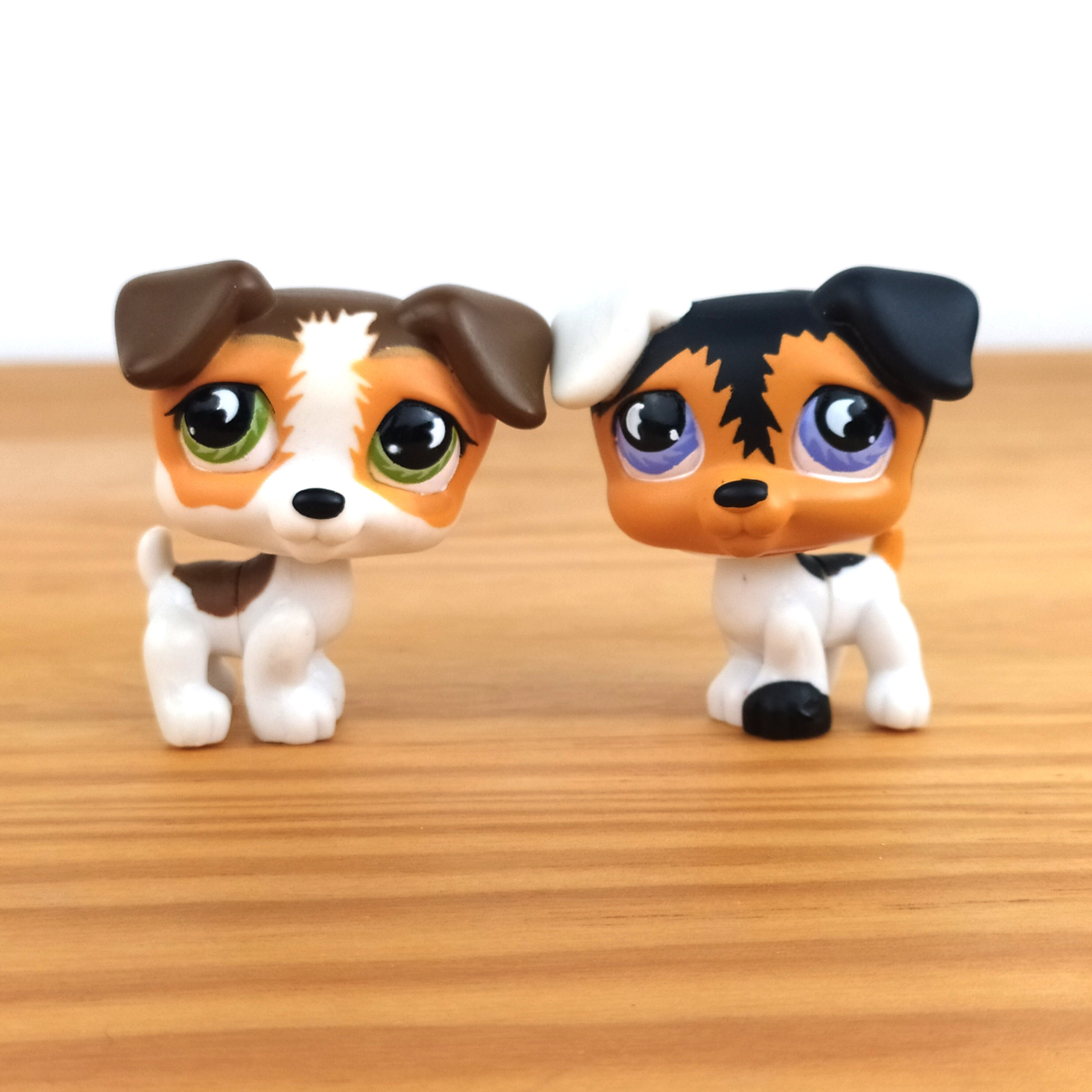 LPS Jack Russell Pair 803 804 Authentic Vintage Hasbro Littlest