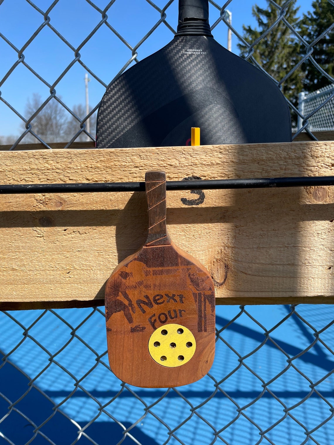 Next up Pickleball Paddle Holder Rack Etsy