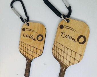 Personalized Pickleball Key Holder, or Gear Bag Holder