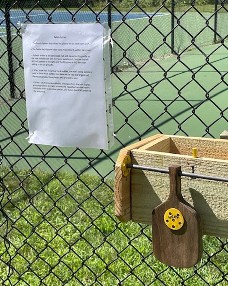 Next up Pickleball Paddle Holder Rack Cedar Etsy