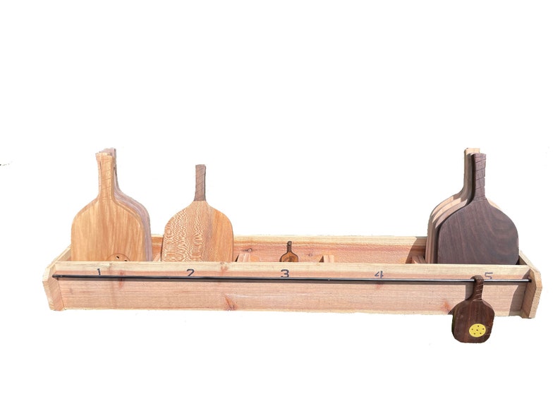 Next up Pickleball Paddle Holder Rack Cedar Etsy