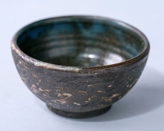 Handmade Rustic Ceramic bowl plate Home decor textured brown glaze