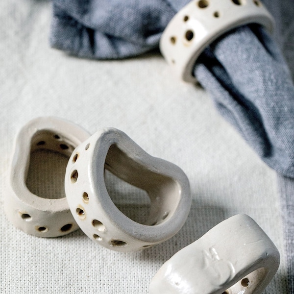 Ceramic Napkin Rings Etsy
