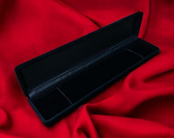 Black Velvet Jewelry Display Box for Bracelets, Elegant Gift Storage